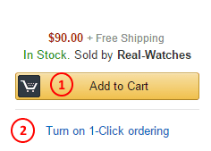 Выбор способа покупки на Amazon