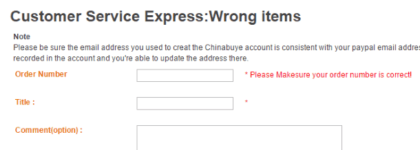 Создание обращения в службу поддержки ChinaBuye.com