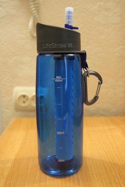 Бутылка с антибактериальным фильтром для воды LifeStraw - общий вид